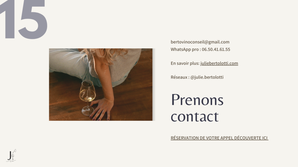 Contact services de vente de vin, communication marketing du vin œnologue Julie BERTOLOTTI